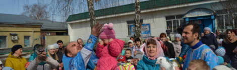 В Городище на Благовещение в небо выпустили голубей