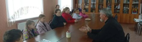 Встреча священника с воспитанниками воскресной школы поселка Чаадаевка